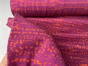 Bomuldsjersey - skøn orange splash og varm mørk pink
